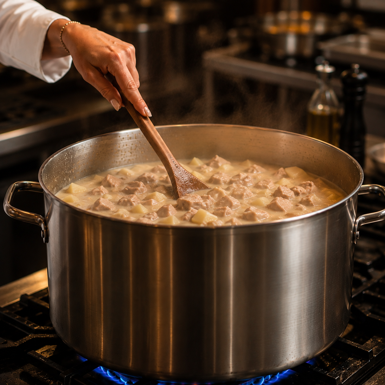 Huisgemaakte goulash
Huisgemaakt stoofvlees (lichtjes zoet)
Huisgemaakte videe